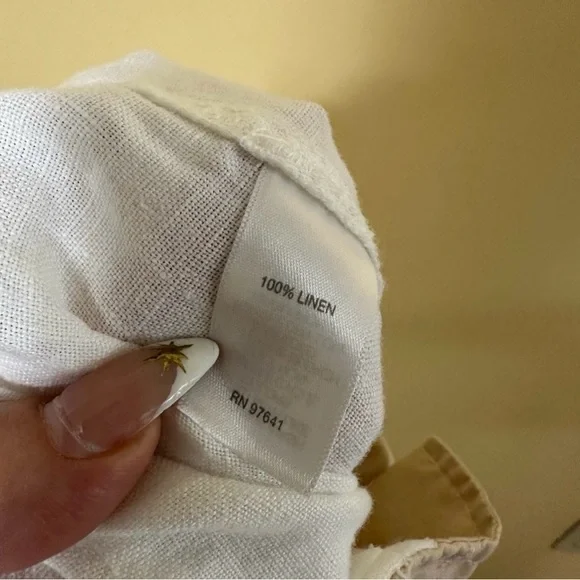 J. Jill Love Linen Elastic Waist Drawstring Shorts Women XL Petite White - Picture 5 of 6